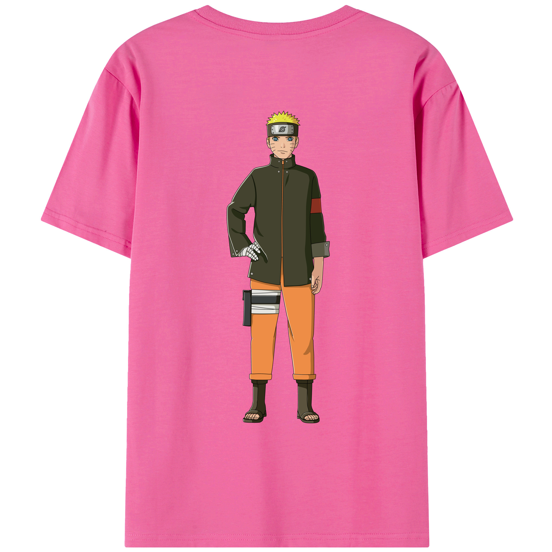 （画像用） NARUTO -ナルト- うずまき ナルト Uzumaki Naruto レディース半袖Tシャツ(バックプリント)